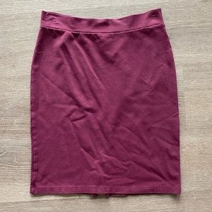 Burgundy Pencil Skirt